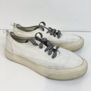 Everlane Tread White Canvas Lace Up Sneakers Size 7.5